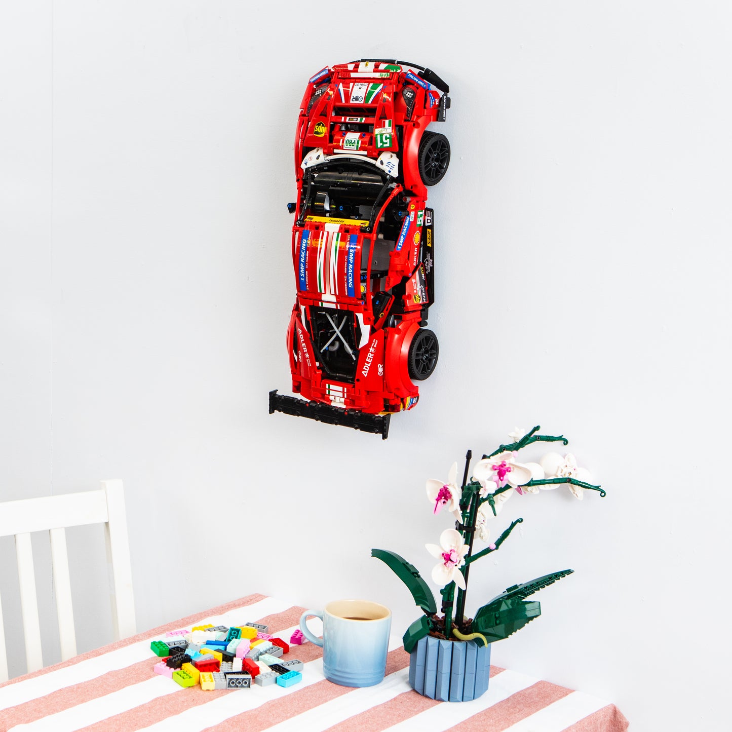 Wall Mount for Lego Technic 42125 Ferrari 488 GTE “AF Corse #51”