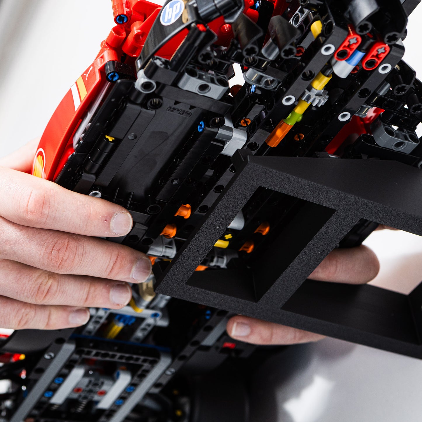 Wall Mount Bracket Compatible With Lego Technic Ferrari SF-24 42207 (Angled)