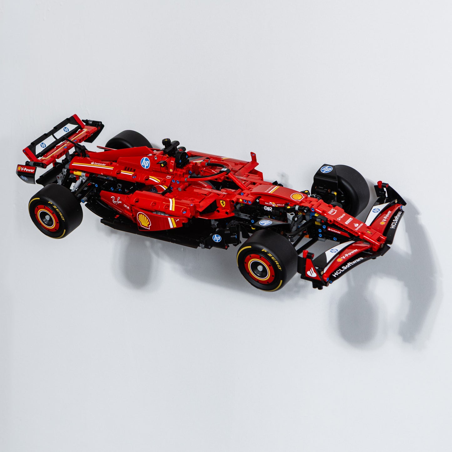 Wall Mount Bracket Compatible With Lego Technic Ferrari SF-24 42207 (Angled)