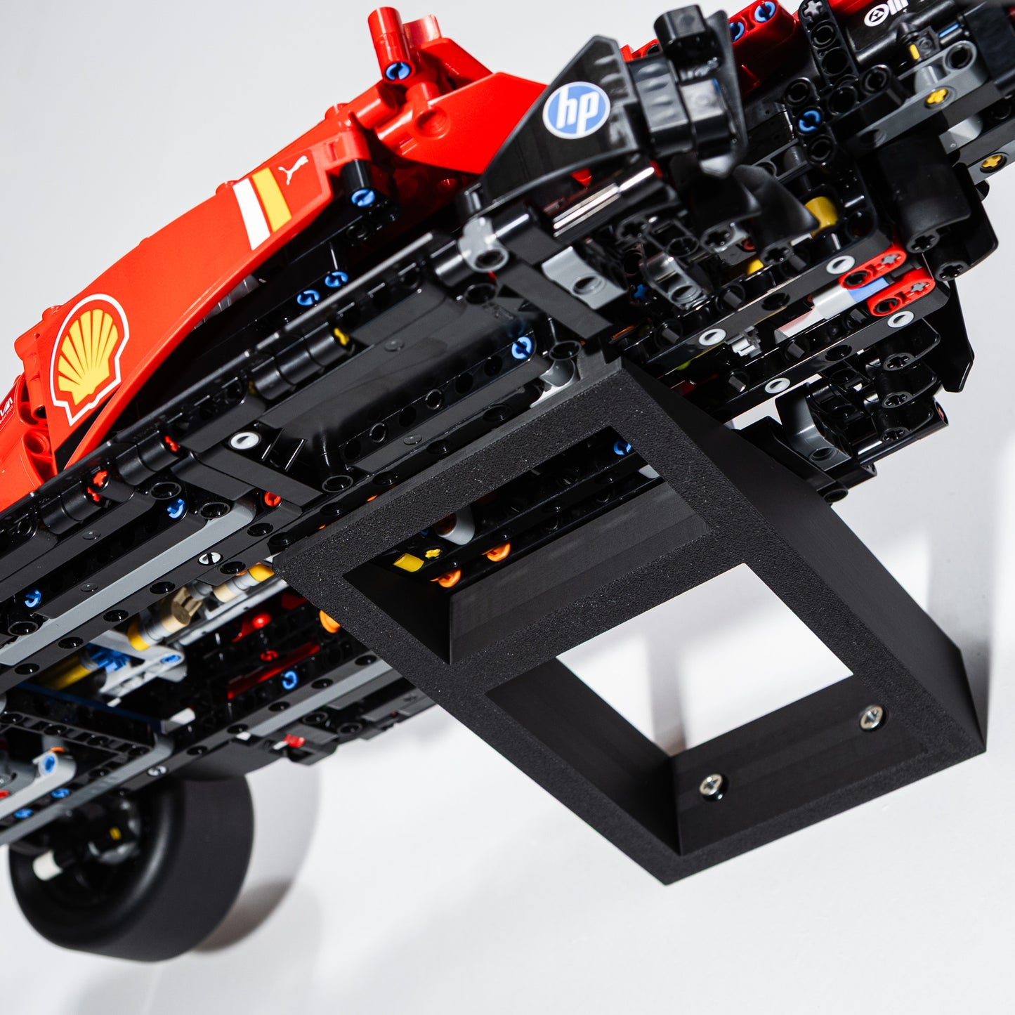 Wall Mount Bracket Compatible With Lego Technic Ferrari SF-24 42207 (Angled)