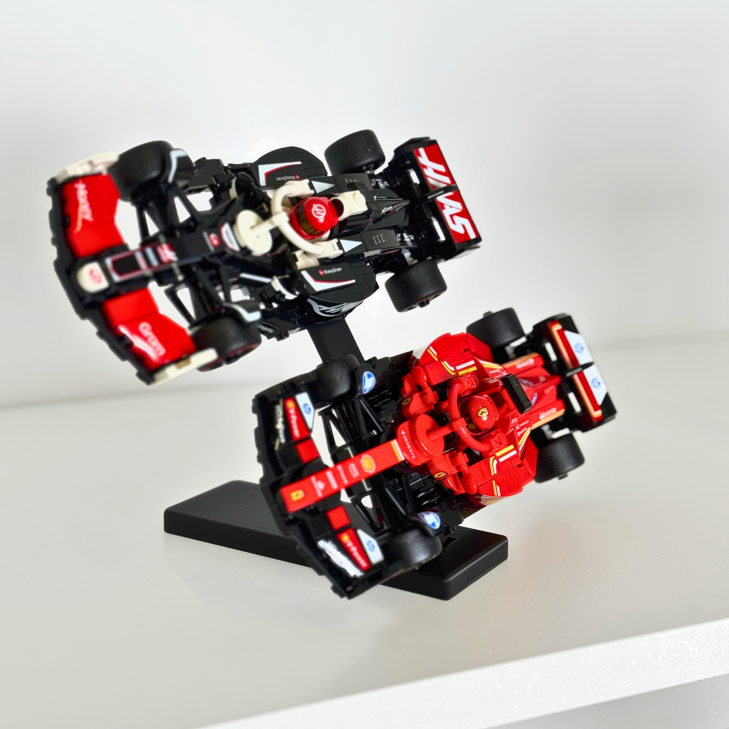 Brickify Speed Champions F1 Display Stands (5-Pack) – Compatible with LEGO Formula 1 Sets 76906 to 76919 – Holds 10 Cars – Vertical Display Risers for Racing Car Collection
