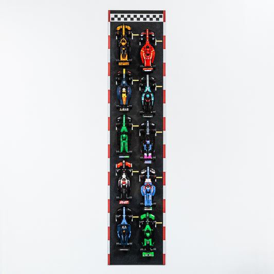 Display Frame Compatible With Lego Speed Champions F1 - Aluminium Wall Mount Display