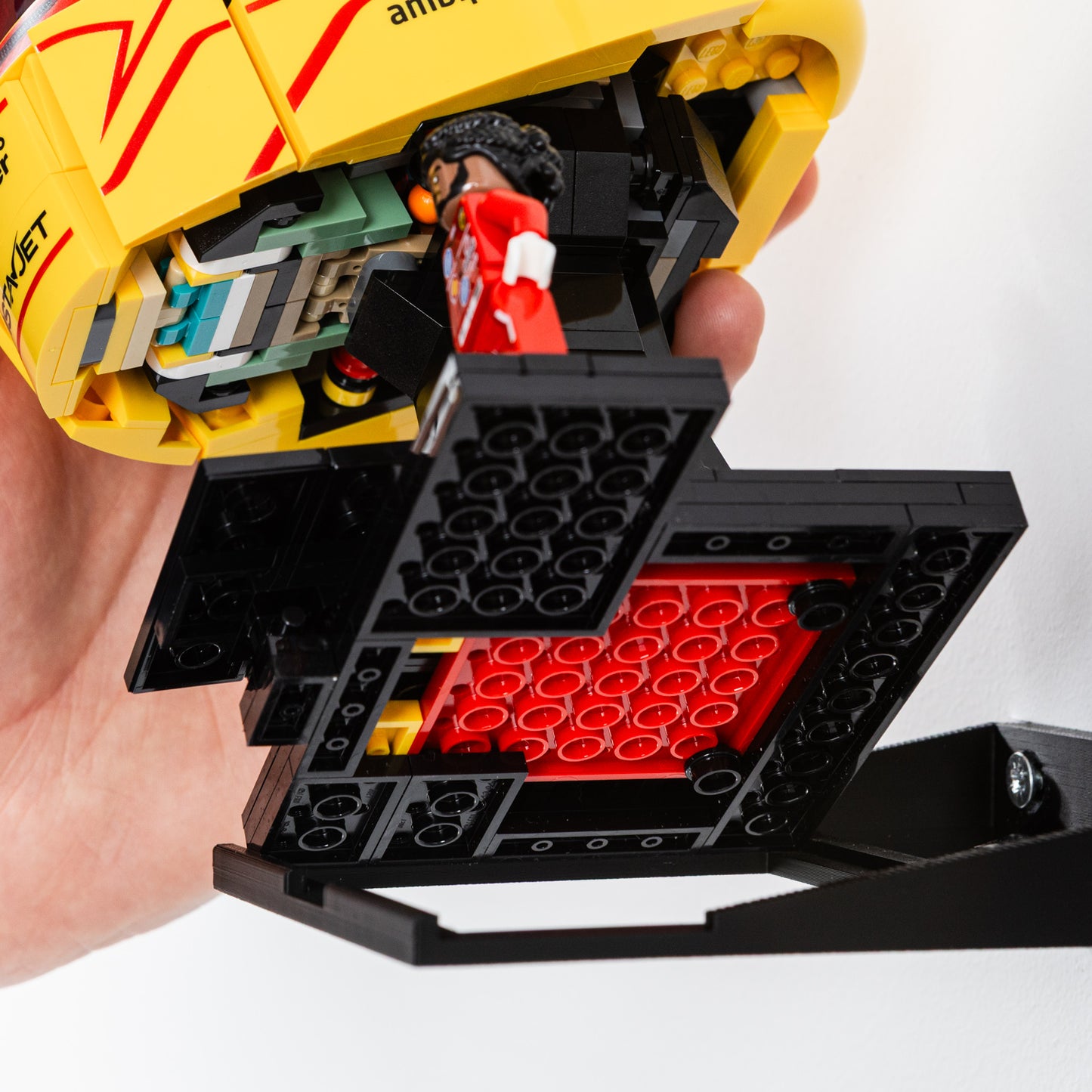 Wall Mount Compatible With LEGO Lewis Hamilton Helmet 43022 & LEGO Charles Leclerc Helmet 43014