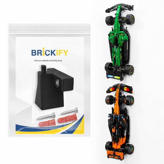Wall Mount Bracket Compatible with Lego F1 Technic McLaren MCL39 42228 & Aston Martin AMR25 42240 - Car Not Included