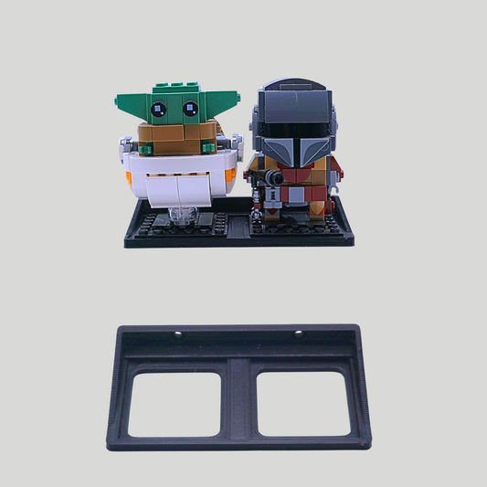 Brickify Display Wall Mount for Lego BrickHeadz - Compatible with Mandalorian & Child, Star Wars, Harry Potter, and More!